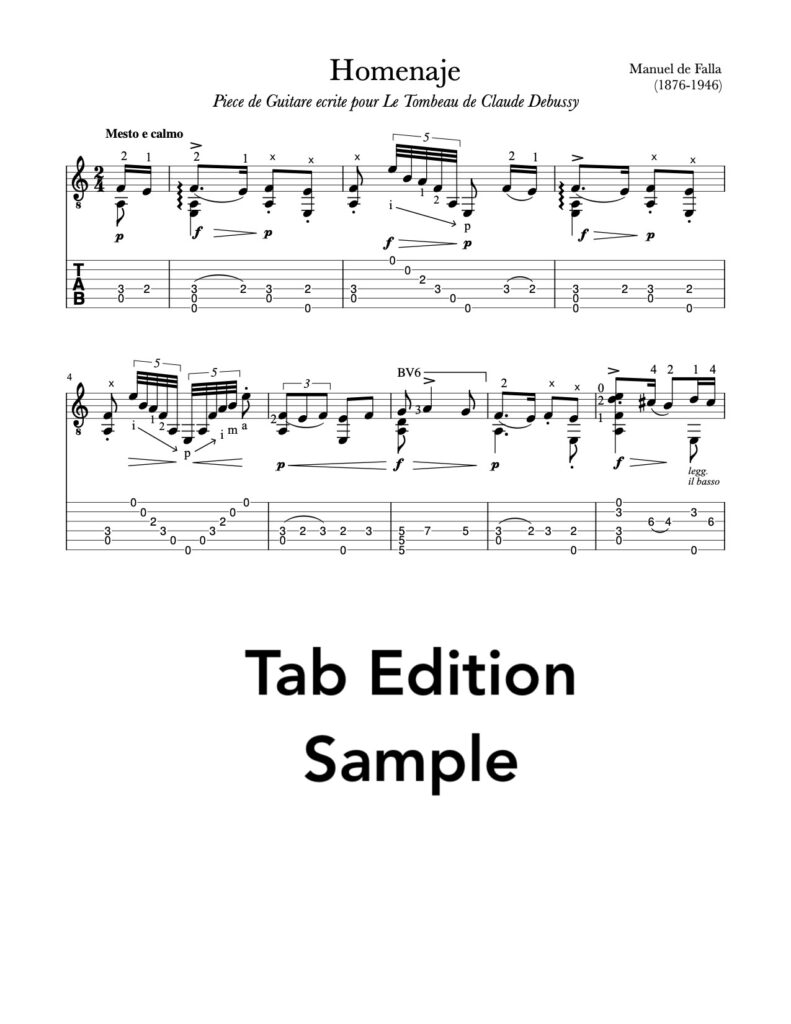 Homenaje by Manuel de Falla (Sample)